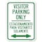 Signmission Bilingual Reserved Parking Visitor Parking Only Estacionamiento Para Visitantes, A-1824-24304 A-1824-24304 - alternate 1